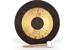The Gong Shop 8" Chau Gong - Includes Mallet & Hanging String/Authentic Chinese/Shimmering Wash/Focused Tone/Hand Selected for Quality/Great for Sound Healing, Home, or Office