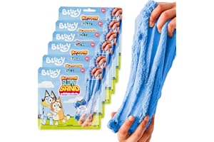 HORIZON GROUP USA Bluey SlimySand Party Pack, 6-Pack, Blue Raspberry Scented, Reuseable Play Sand, Sensory Sand Bags, Party Favors, Toddler Activities, Bluey Birthday Supplies, Toys & Games