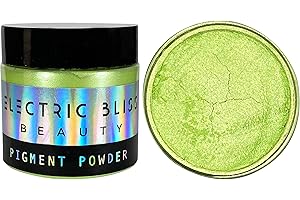 ELECTRIC BLISS BEAUTY 1 oz - Kelly Green Mica Powder - Cosmetic Grade - 25 Colors Available, Use for Cosmetics, Slime, Candles, Paints, Bath Bombs, Epoxy Resin, Soap, Clay, Nail Art, Jewelry (Kelly Green)