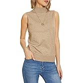 INKOFF Sleeveless Mock Neck Turtleneck Knit Tops Women Dressy Casual Sweater Vest Business Work Tank