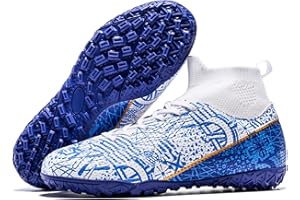 CZRE Soccer Cleats for Boys Indoor Soccer Shoes Girls Athletic Turf Shoes,Tacos de Futbol para niños