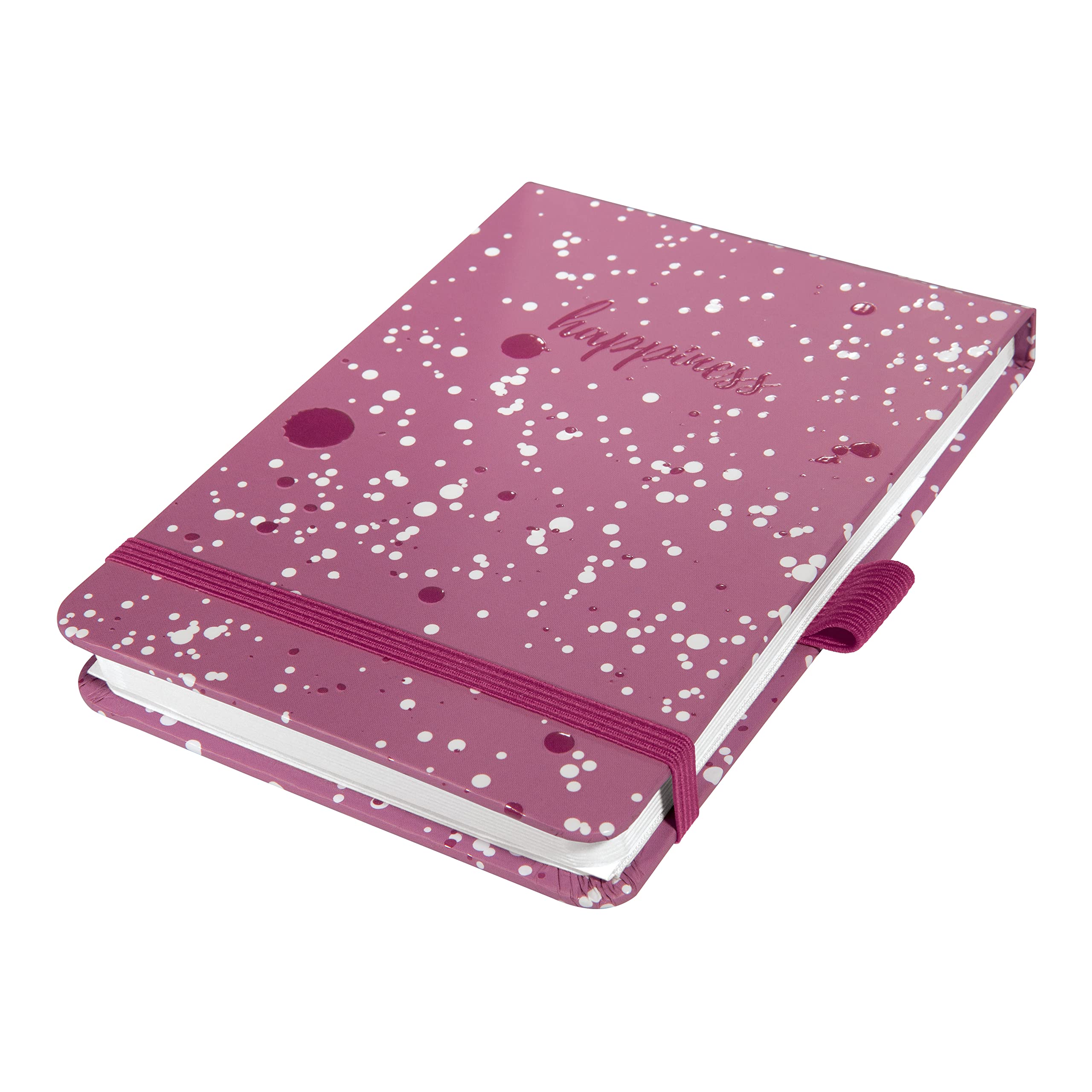 SIGEL JN338 Jolie Notepad, Pink Happiness, dotted (dot grid), 11 x 15,8 cm, hardcover, 158 pages, violet