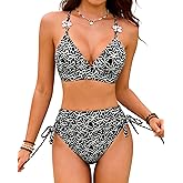 Jolefille Women High Waisted Bikini Sets Two Piece Swimsuits Tummy Control Bathing Suit Teens Cute Modest Swim Suits 2026