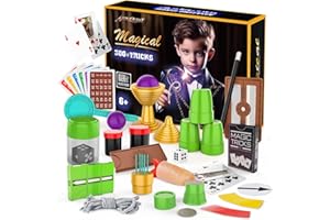 AEROQUEST Magic Kit for Kids, 300+ Magic Tricks Perfect Toy for Boys and Girls, Magic Wand Magician Set with Instruction Manual and Video for Beginners Ages 6 7 8 9 10 11 12 Years Old