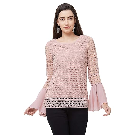 Soie Women's Bell Sleeve Top: Amazon.in: Clothing & Accessories
