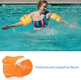 TSHAOUN 3 Pairs Inflatable Swimming Armbands Kids Adults Float Roll Up Sleeves view 4
