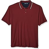 Nautica Men's Classic Fit Short Sleeve Dual Tipped Collar Polo Shirt