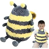 12" Chubby Bumblebee Plush Toys Honey Bee Stuffed Animal Plushie Anime Doll | Pass ASTM F963, Premium PP Cotton Fill, No Loose Parts, Durable&amp;Sturdy Stitched, Fluffy&amp;Skin-Friendly, Home Decor, Companion