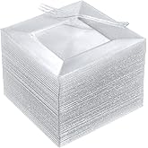 DaYammi 200Pcs Dessert Plates Set Including:100Pcs Cake Plates 6" with 100Pcs Silver Forks 5.7"- Silver Glitter Disposable Square Plate,Appetizer Plates and Forks Combo Bulk Set for Party Wedding