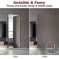 Hawaminent Upgraded Invisible Door Hinges 2 Silver