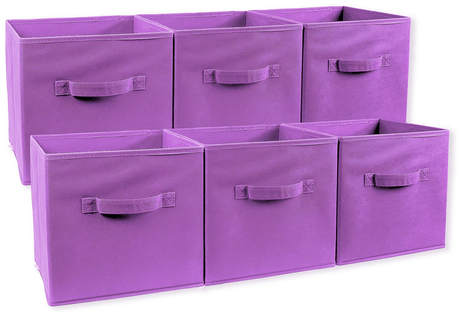 Photo 1 of Greenco Foldable Storage Cubes Non-woven Fabric -6 Pack-(Purple)