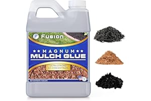 Magnum Mulch Glue (1 Gallon) - DIY Mulch Glue for Landscaping and Pea Gravel Stabilizer, Dust Control for Gravel Roads, Fast-Dry, Non-Toxic, Strong Landscape Mulch and Rock Glue by Fusion Chemical