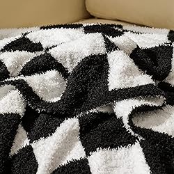 Checkered Throw Blanket Super Soft Luxurious Warm