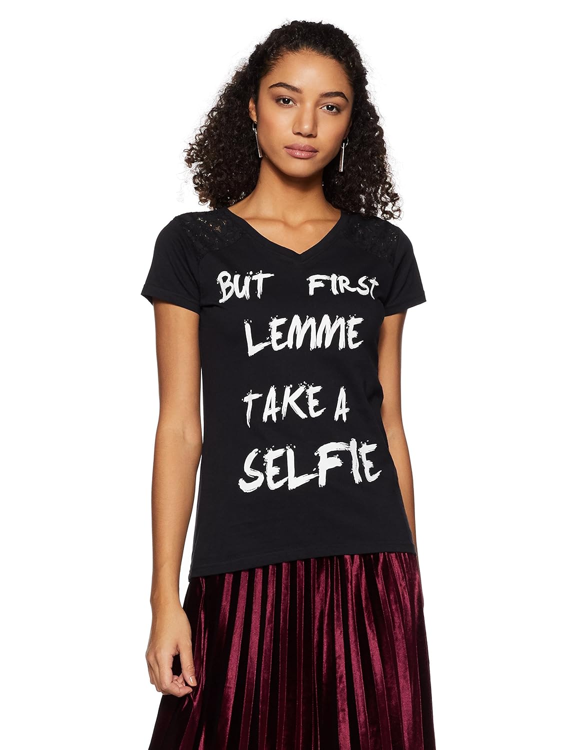 flying machine women's regular fit t-shirt