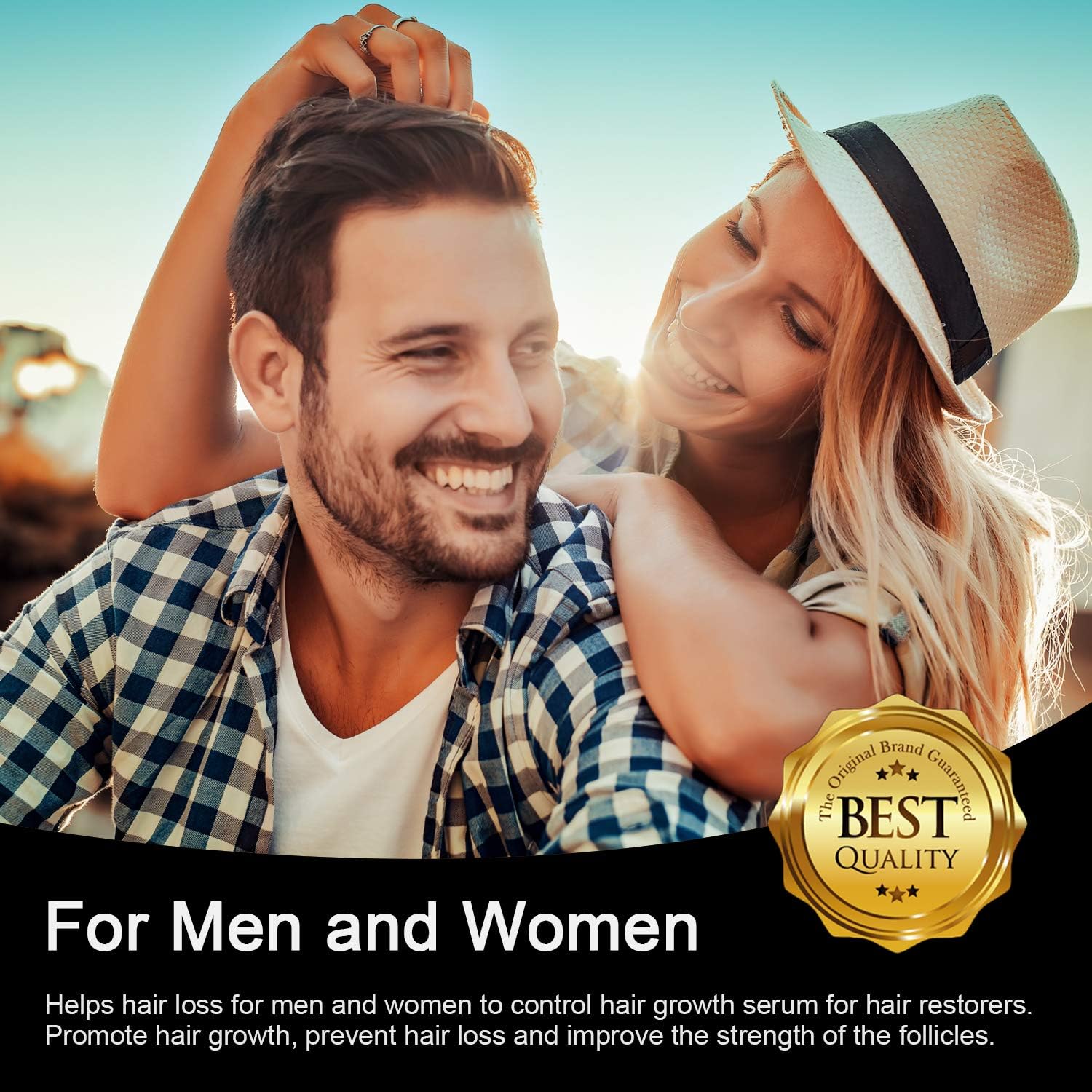 Biotin Hair Growth Serum with Castor Oil, Argan Oil - Hair Loss Prevention Treatment with fine thinning hair Formula to Help Grow Healthy Thicker Strong Hair for Men & Women By Beaueli: Sports & Outdoors