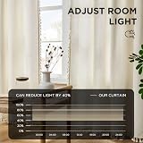 Joydeco Beige Boho Curtains 63 Inch 2 Panels Rod Pocket Light Filtering view 7