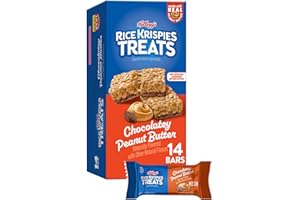 Rice Krispies Treats Crispy Rice Squares, Snack Bars, Chocolatey Peanut Butter, 10.8oz Box (14 Count)