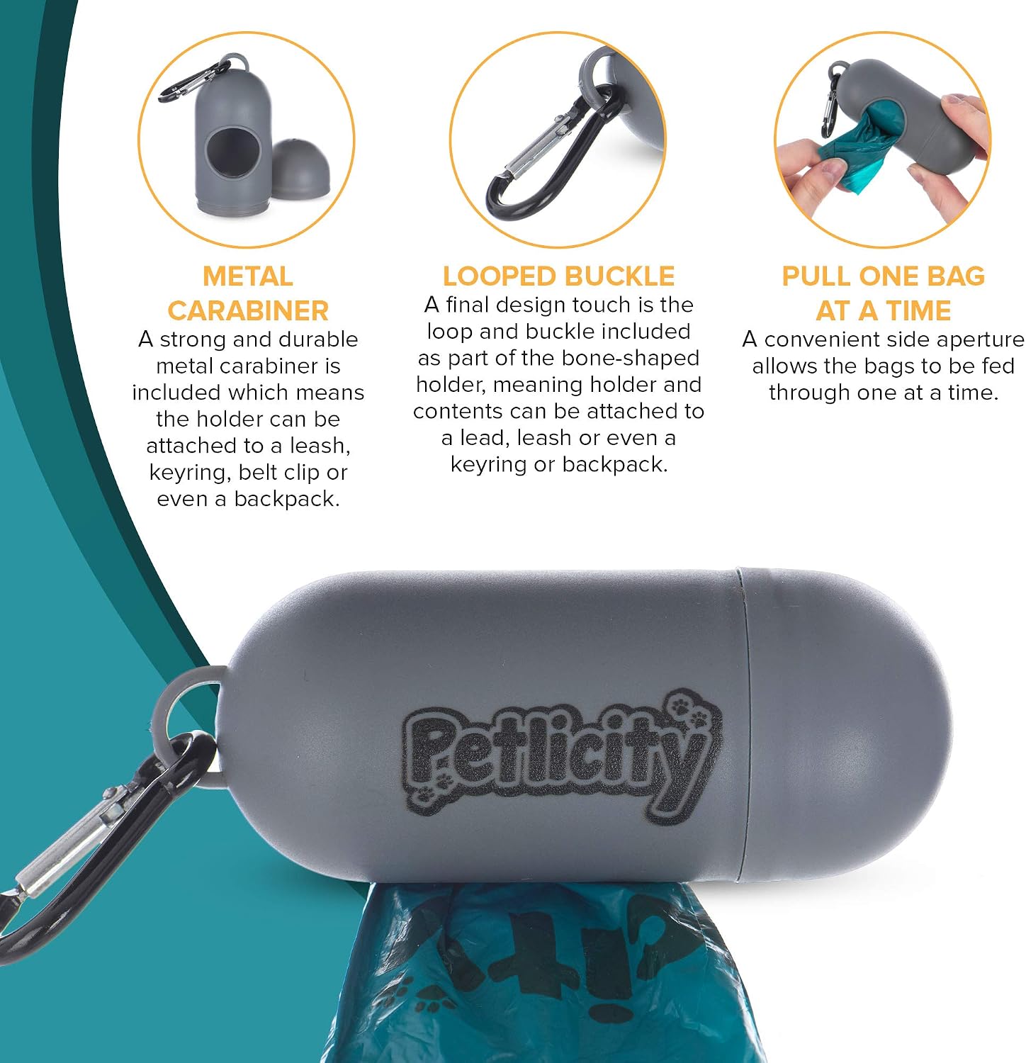 Petlicity Dog Poop Bags Dispenser with 600 Compostable Dog Poo Bags, Biodegradable Poo Bags Dogs - Image 5