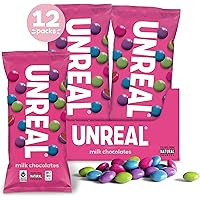 UNREAL Milk Chocolate Gems | Certified Fair Trade, Non-GMO | Made with Gluten Free Ingredients and Colors from Nature | No Su