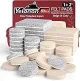 Yelanon Felt Furniture Pads 80 Pcs Beige Gray Self Adhesive