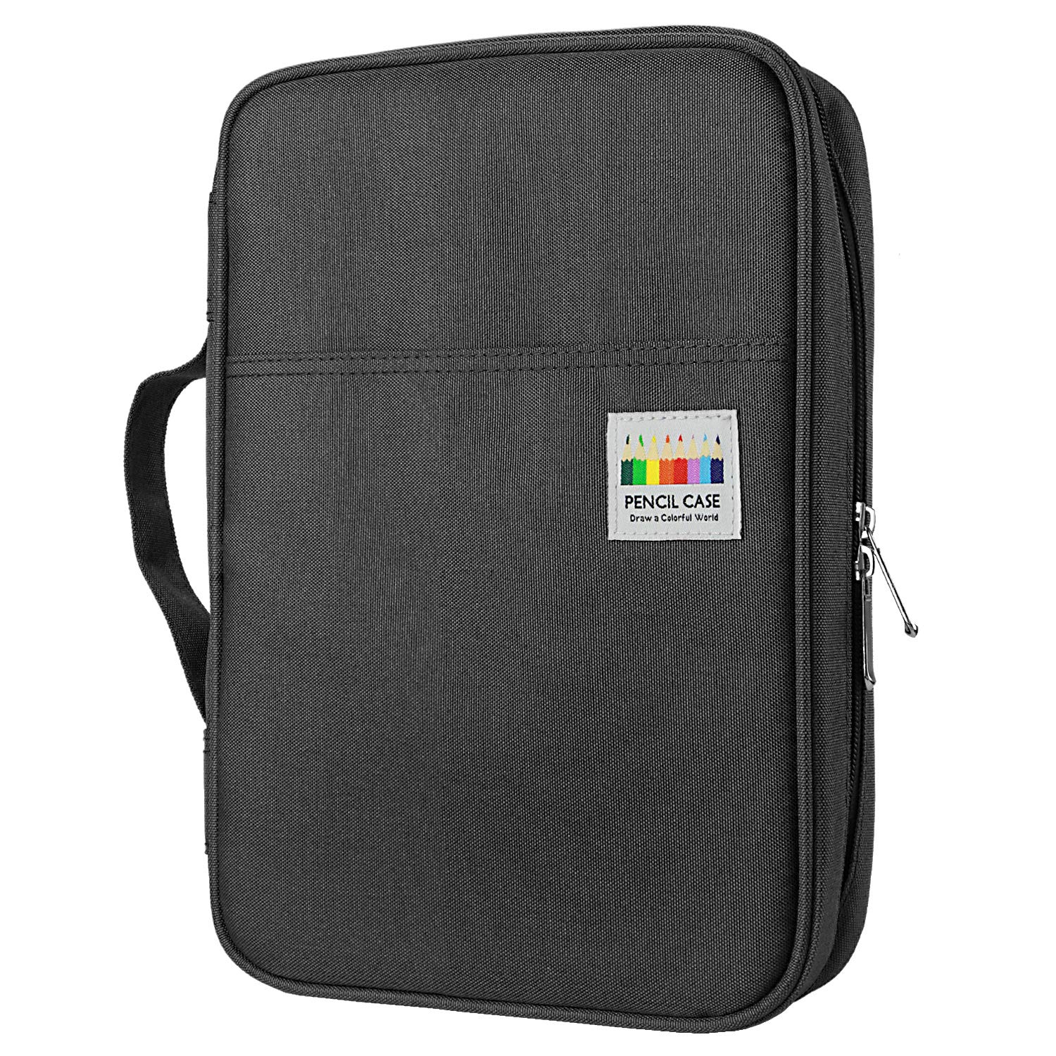 YOUSHARES 166 Slots Colored Pencil Case, 110 Slots Gel Pens fo Coloring Case Organizer, Handy Multilayer Color Pencil Holder for Glitter Gel Pens, Refills, Colored Pencils for Adults & Artist (Black)