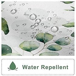 AWERT Small Half Size Stall Shower Curtain with 6