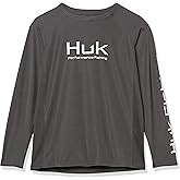HUK Unisex-Child Pursuit Long Sleeve Shirt|Kid's Sun Protecting Fishing Shirt