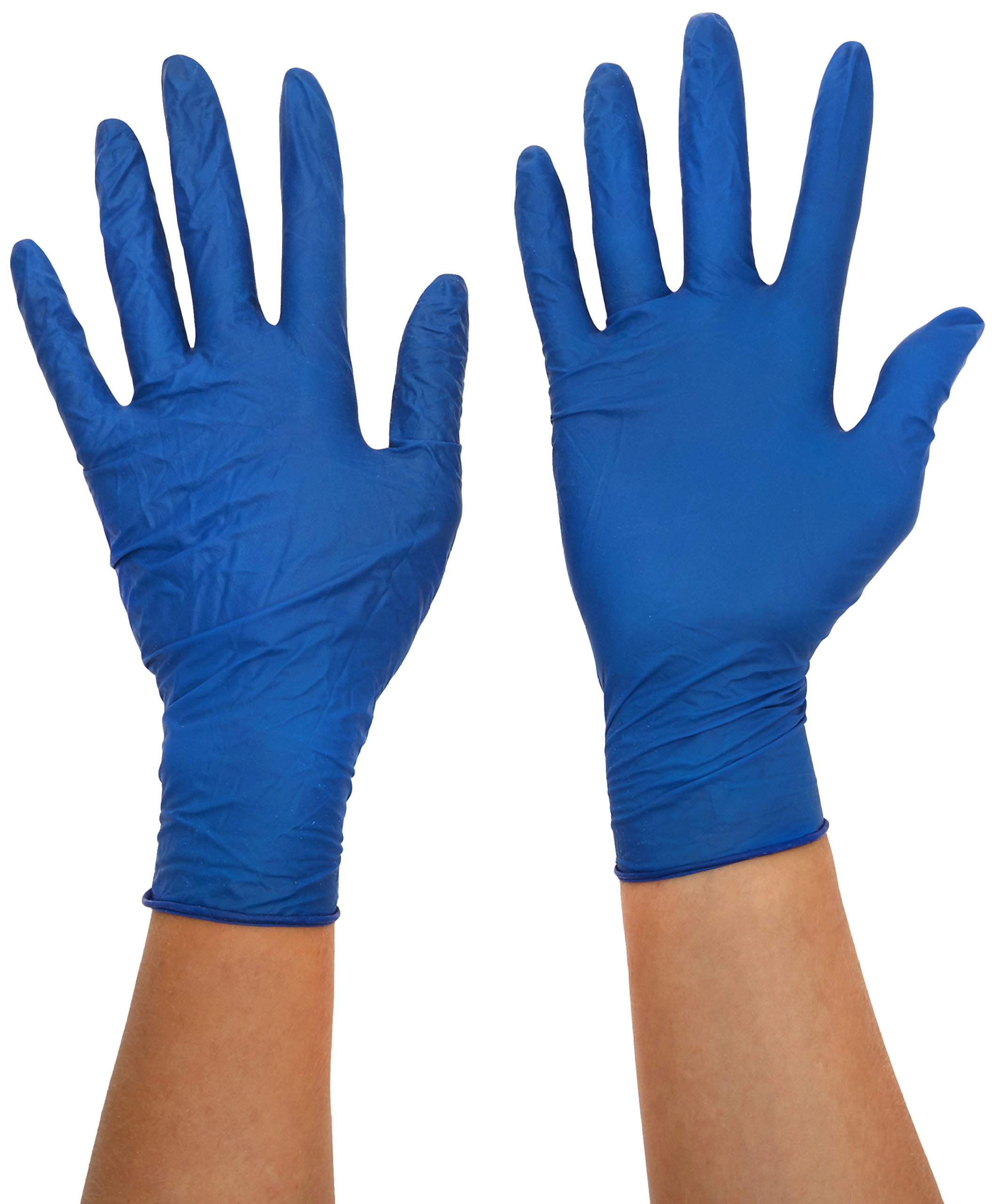 SHIELD HEA00570 Powder-Free Gloves, Vinyl, Large, Blue (Pack of 100)