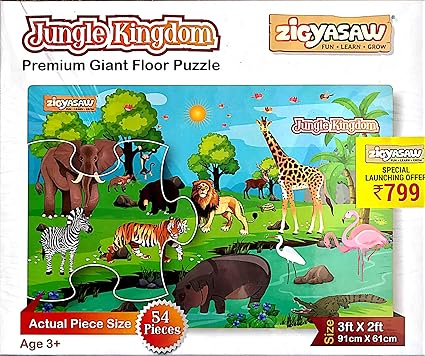Zigyasaw Jungle Kingdom - Premium Giant Floor Puzzle (54 Pieces)