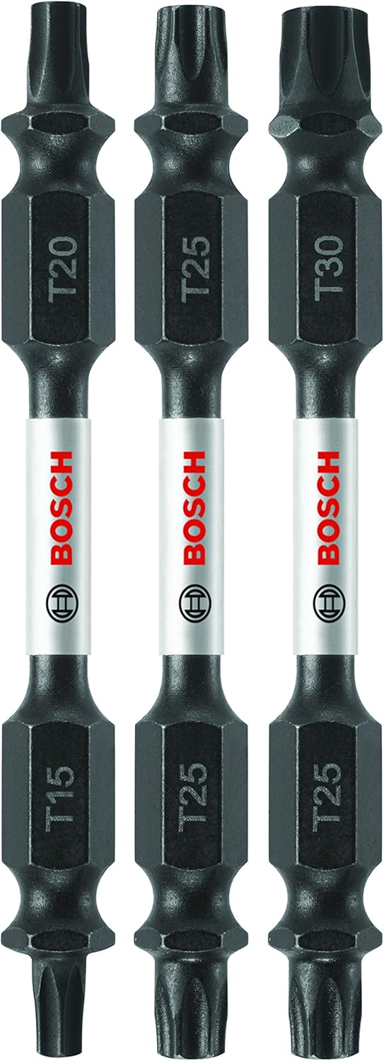 Bosch ITDETV2503 3 Pc. Impact Tough 2.5 in. Torx DoubleEnded Bit Set