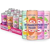 wildwonder Classic Variety Sparkling Probiotic Drink, 12 Pack | Gut health &amp; immune support | 5g prebiotic fiber | Live probiotics | 4 bold flavors | Organic, vegan, low sugar | Shark Tank