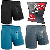 Real Men Bulge Enhancing Pouch Underwear for Men – 1, 3 and 6 Pack Set - Modal Boxer Briefs ABCD Pouch