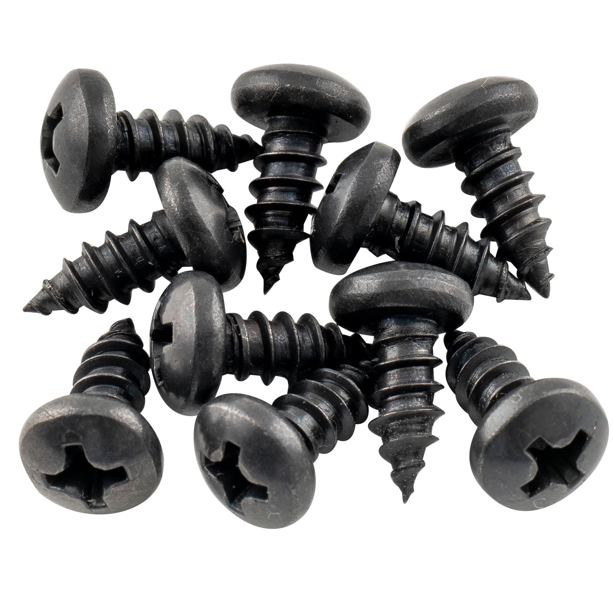 Musiclily Pro M4.2x9.5mm Stainless Steel Mounting Screws for Guitar Cavity Shielding Ground Solder Lug, Black (Set of 10)