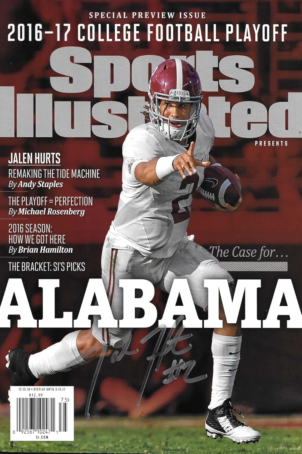 Amazoncom Jalen Hurts The Case For Alabama Autograph