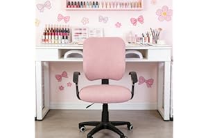 2pcs Heavy-Duty Stretch Elastic Office Chair Covers Compatible for Computer Desk Chairs, Elastic -Fit & Back Protectors, Mach