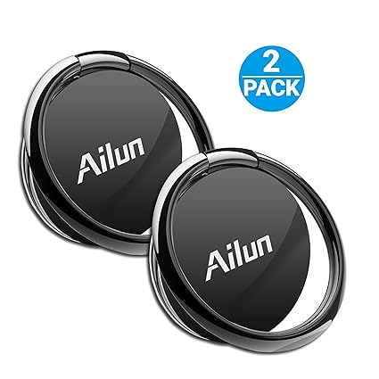 Ailun 2 Pack 360°drehbarer Smartphone Fingerhalter Ringhalter Ringständer Handy Fingerhalterung für iPhone X/8/7/6/6s Plus, G