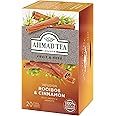 Ahmad Tea Herbal Tea, Rooibos & Cinnamon Teabags, 20 ct (Pack of 1) - Decaffeinated & Sugar-Free