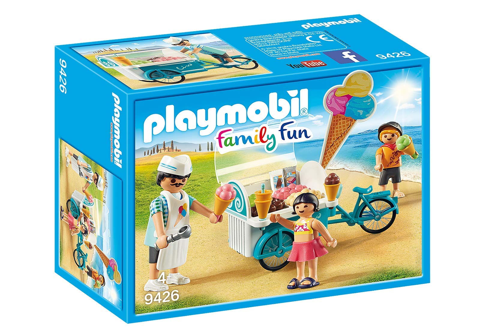 Playmobil 9426 Family Fun Ice Cream Cart, Fun Imaginative Role-Play, PlaySets Suitable for Children Ages 4+