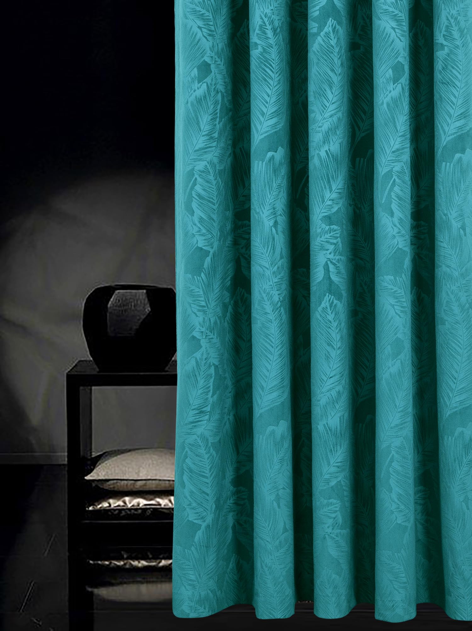 always4u Velvet Curtains Teal Pair 66x72 Drop, Thermal Insulated Heavy Eyelet 2 Panels for Bedroom (Teal,66x72)