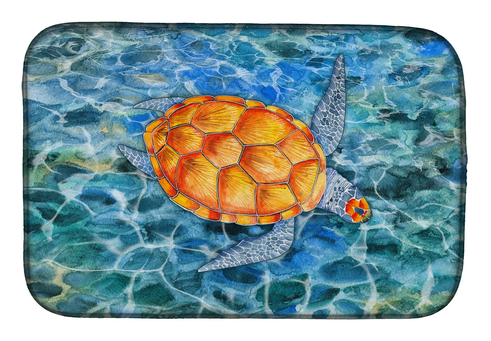 Caroline's Treasures BB5364DDM Sea Turtle Dish Drying Mat, 14 x 21, Multicolor