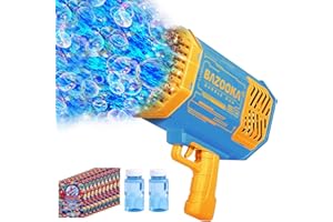 BOMOCO Bubble Machine Gun Kids Toys, Bubble Gun with Colorful Lights and Thousands Bubbles, Outdoor Toy Birthday Party Halloween Favors for Boys Girls Age 3 4 5 6 7 8 9 10 11 12 Years Old