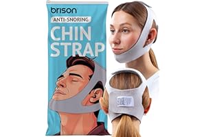 Brison Anti Snoring Chin Strap - Adjustable Snore Stopping Device Face Mask Bandage Keeping Mouth Closed - No Dry Mouth Nasal Breathing Women Men - L/XL