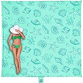 WEKAPO Beach Blanket Waterproof Sandproof Oversized, Extra Large Beach Mat Sand Free, Lightweight & Compact Sand Free Mat with 6 Stakes & 4 Corner Pockets