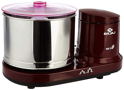 (CERTIFIED REFURBISHED) Bajaj WX 3 150-Watt Wet Grinder without Arm (Maroon)