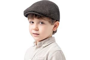 Jastore Kids Tweed Flat Cap Boys Newsboy Cap Toddler Pageboy Caps