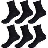 TISOKS Womens 6-Pack Anti Odor Moisture Wicking Sports Cotton Quarter Crew Socks for Athletes Foot, Size 6-10