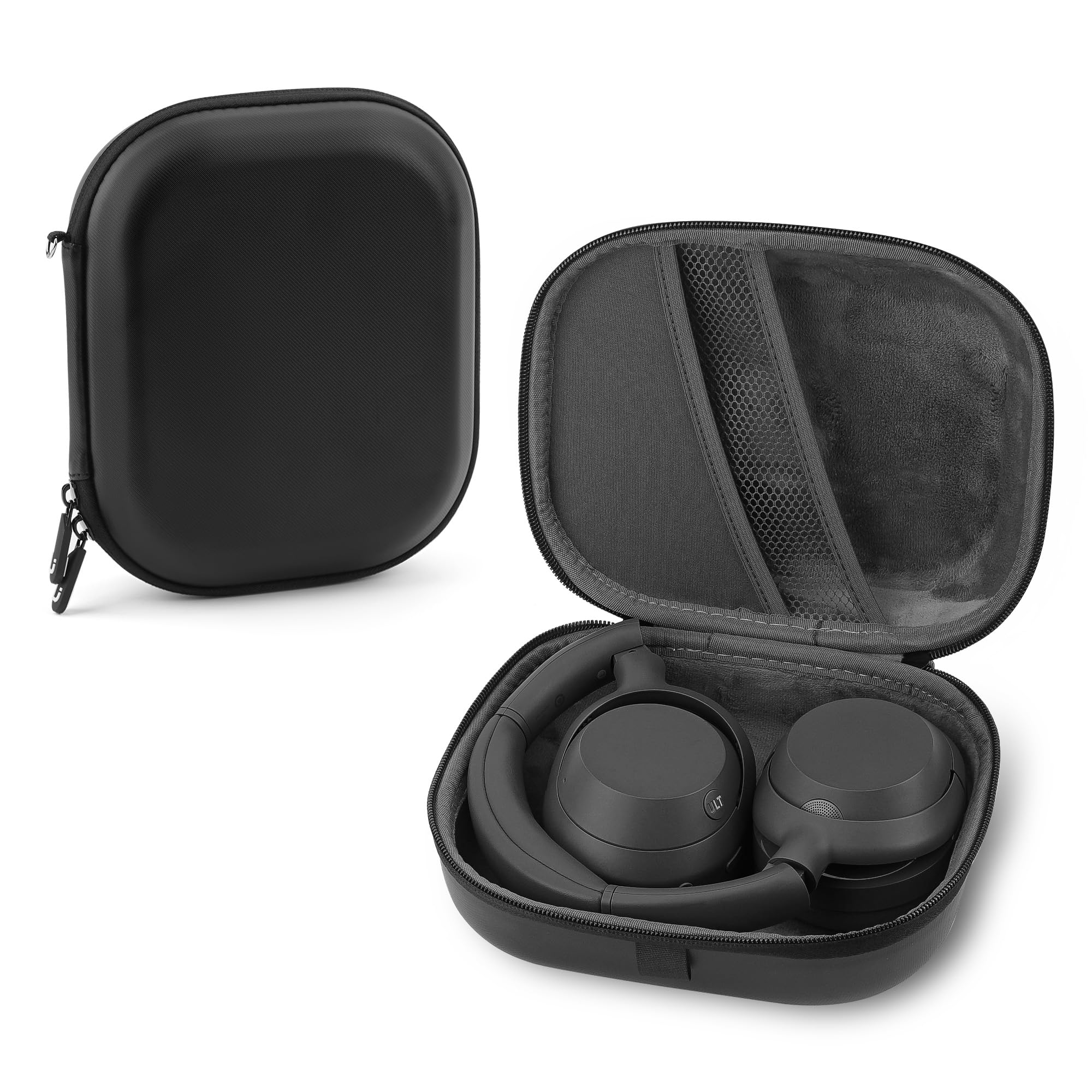 Linkidea Headphones Carrying Case Compatible with Sony WH-1000XM6, WH-1000XM4, WH-1000XM3, WH-XB910N, MDR-1000X and More, Protective Hard Shell Travel Bag with Cable, Charger Storage (Black)