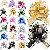 WILLBOND 20 Pieces 6 Inch Pull Bows Gift Wrapping Ribbon Pull Bows for Valentine Wedding Baskets Christmas Multicolor Wrap Accessory for Gift Present Holiday Decor(Assorted Color)