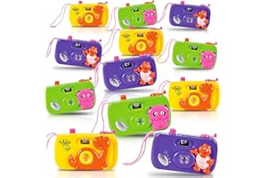 ArtCreativity Kids’ Camera Toy Set - Pack of 12 - Children’s Pretend Play Prop with Images in Viewfinder - Birthday Party Fav