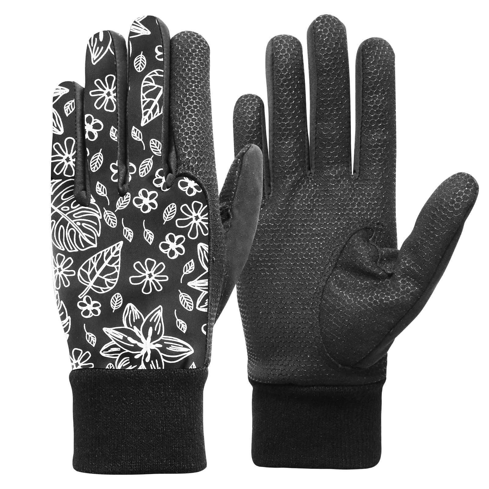 FINGER TEN Winter Golf Gloves Men Left and Right Hand Warm Waterproof Comfortable Soft 1 Pair, Men’s Golf Glove Relaxgrip Breathable Wear Resistance Fit Size Small M ML L X-Large (ML,Dark)
